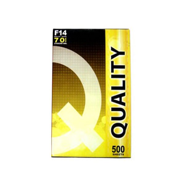 กระดาษถ่ายเอกสาร 70g F14 Quality เหลือง (รีม)