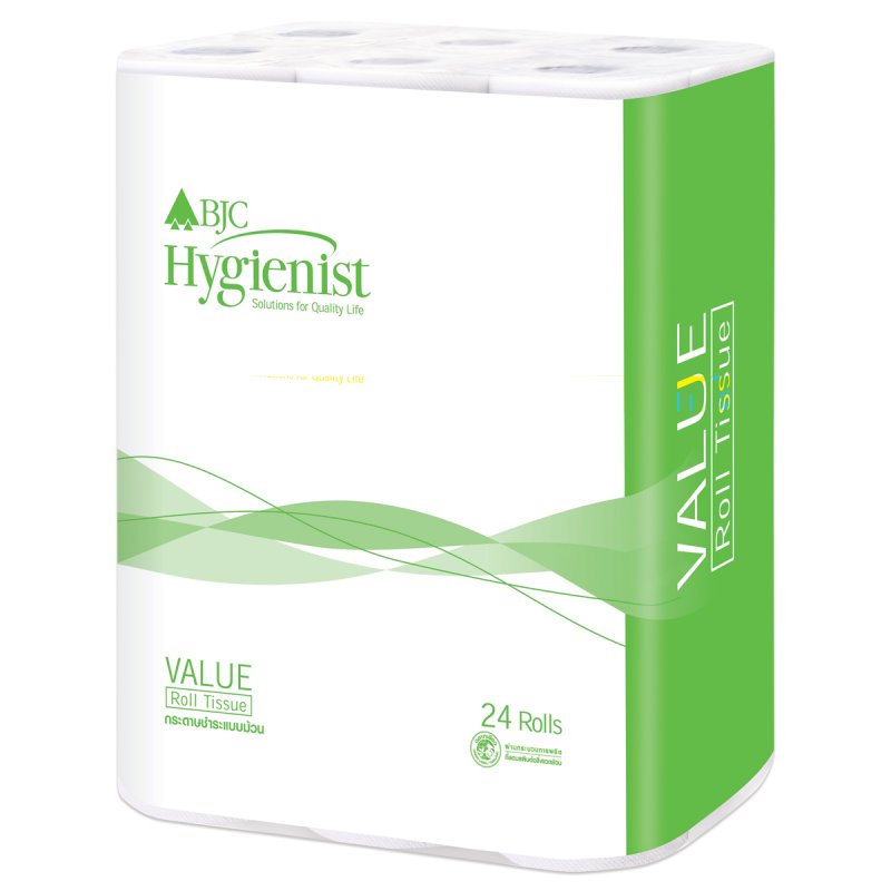 กระดาษทิชชูม้วน (แพ็ค24ม้วน) BJC Hygienist Value